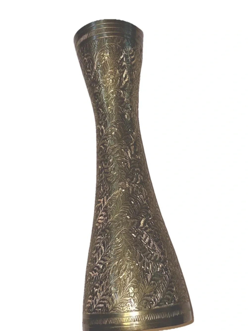 India Vintage Etched Vase ornate vintage